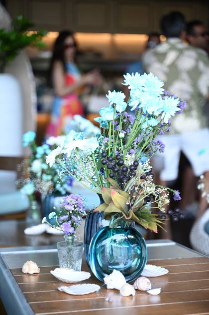 Floral detail and Tablescape — Welcome Lunch decor — JW Marriott